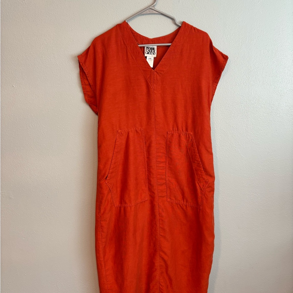 Prairie Underground Orange Amorphous Dress